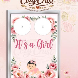 LOT - Insert pour boîte à cupcakes « C'est une fille » – 1 à 2 cupcakes (Téléchargement numérique)