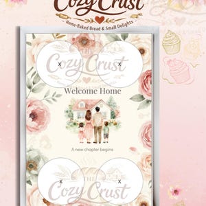 LOT - Insert pour boîte à cupcakes « Bienvenue à la maison » garçon et fille – 1 à 4 cupcakes (Téléchargement numérique)