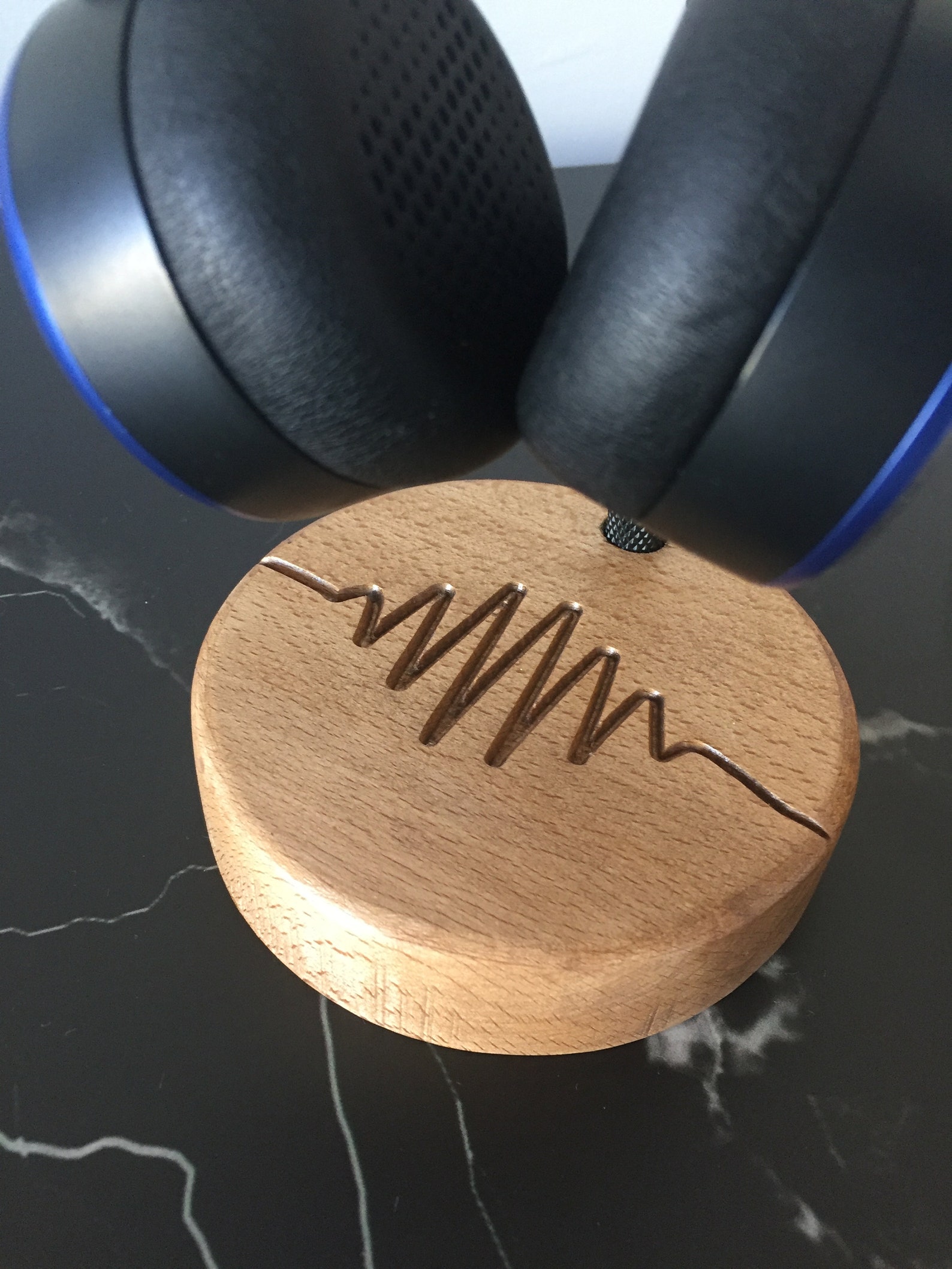 Portacuffie In Legno Bianco - Supporto Universale Per Cuffie Cablate E Wireless, Design A U, Base Antiscivolo - Foto 13