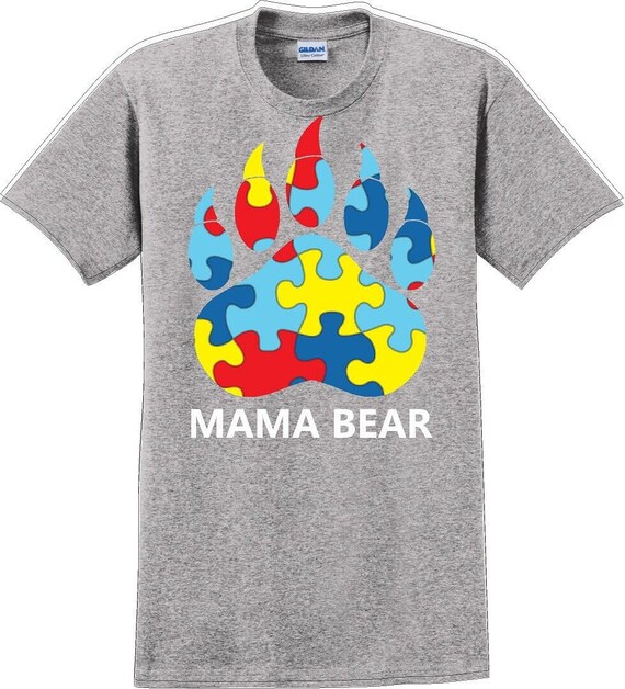Autism Awareness Mama Bear T-Shirt - JC - image 4