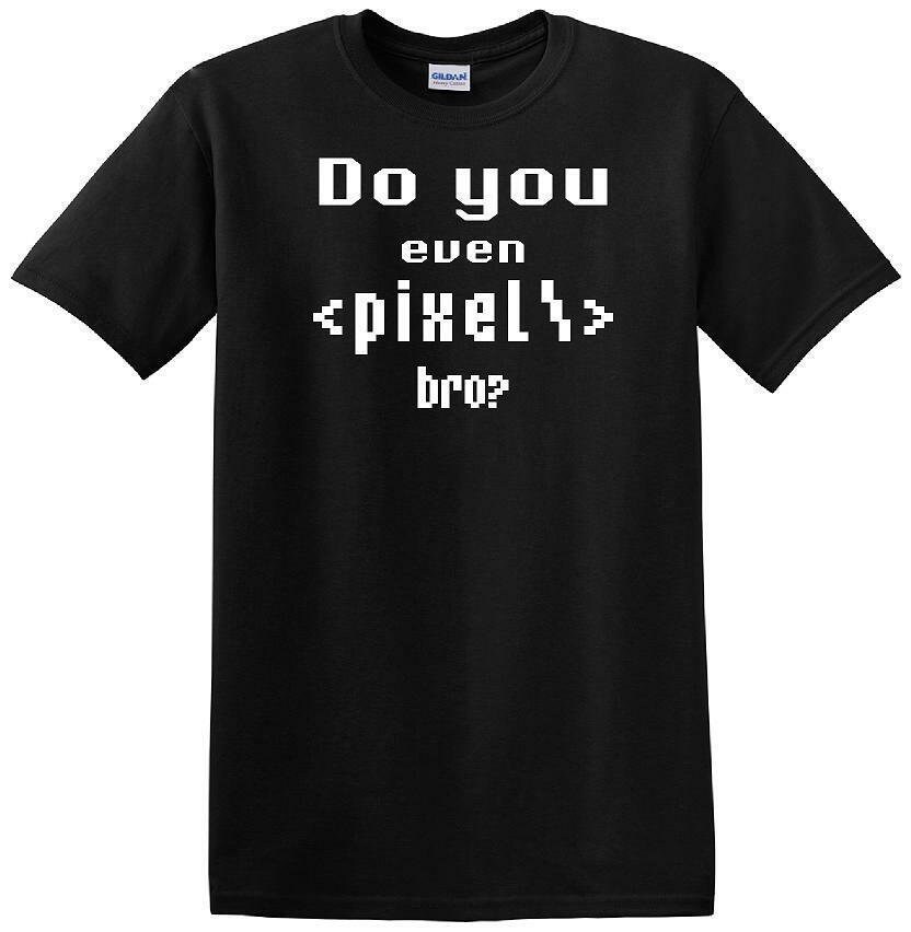 【 PROJECT】22FW★ Pixel Message T-Shirt Pixel Coding - Social Media - Funny Shirt - Short Sleeved T