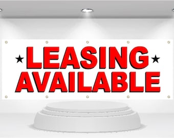 LEASING AVAILABLE - Advertising Vinyl Banner Flag Sign printed in the USA