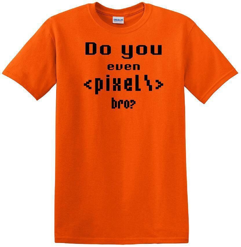 【 PROJECT】22FW★ Pixel Message T-Shirt Pixel Coding - Social Media - Funny Shirt - Short Sleeved T