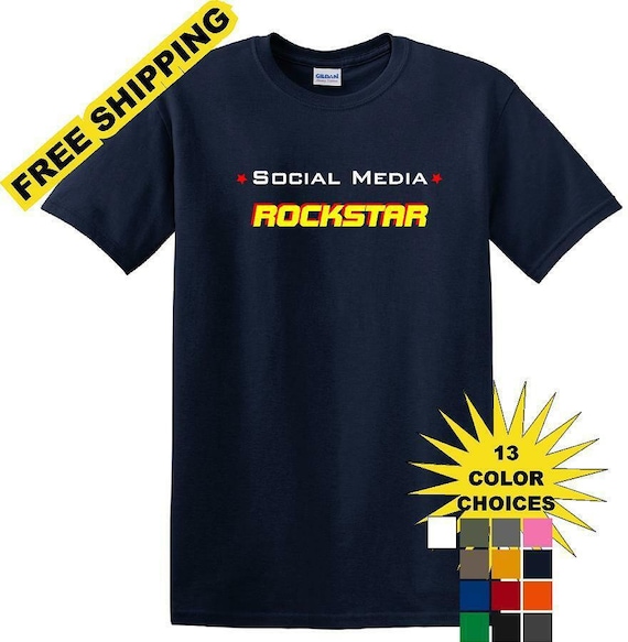 Social Media Rockstar - Funny shirt - short sleev… - image 1