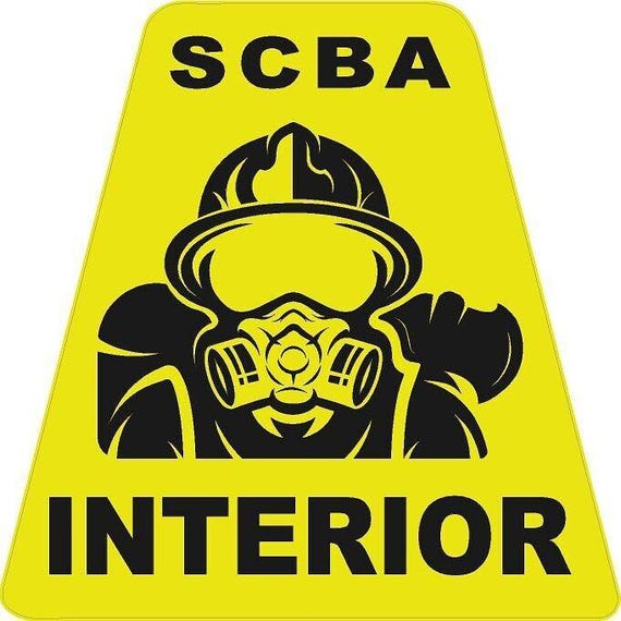 Interior Scba Firefighter Helmet Tets Tetrahedrons Helmet Sticker