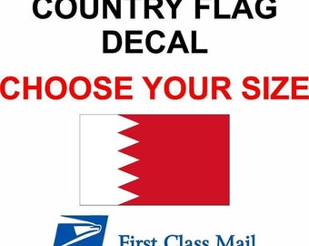 Bahrain-Landesflagge, Aufkleber, Aufkleber, 5 Jahre Vinyl, Landesflagge von Bahrain
