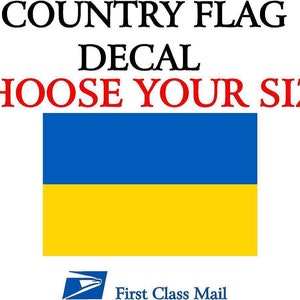 Ukrainian Country Flag, Sticker, Decal, 5Yr Vinyl, Country Flag Of Ukraine