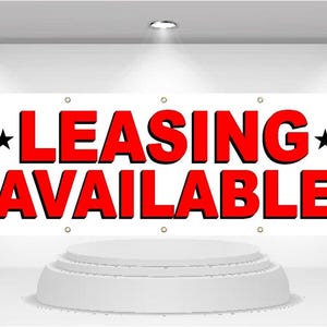 LEASING AVAILABLE - Advertising Vinyl Banner Flag Sign printed in the USA