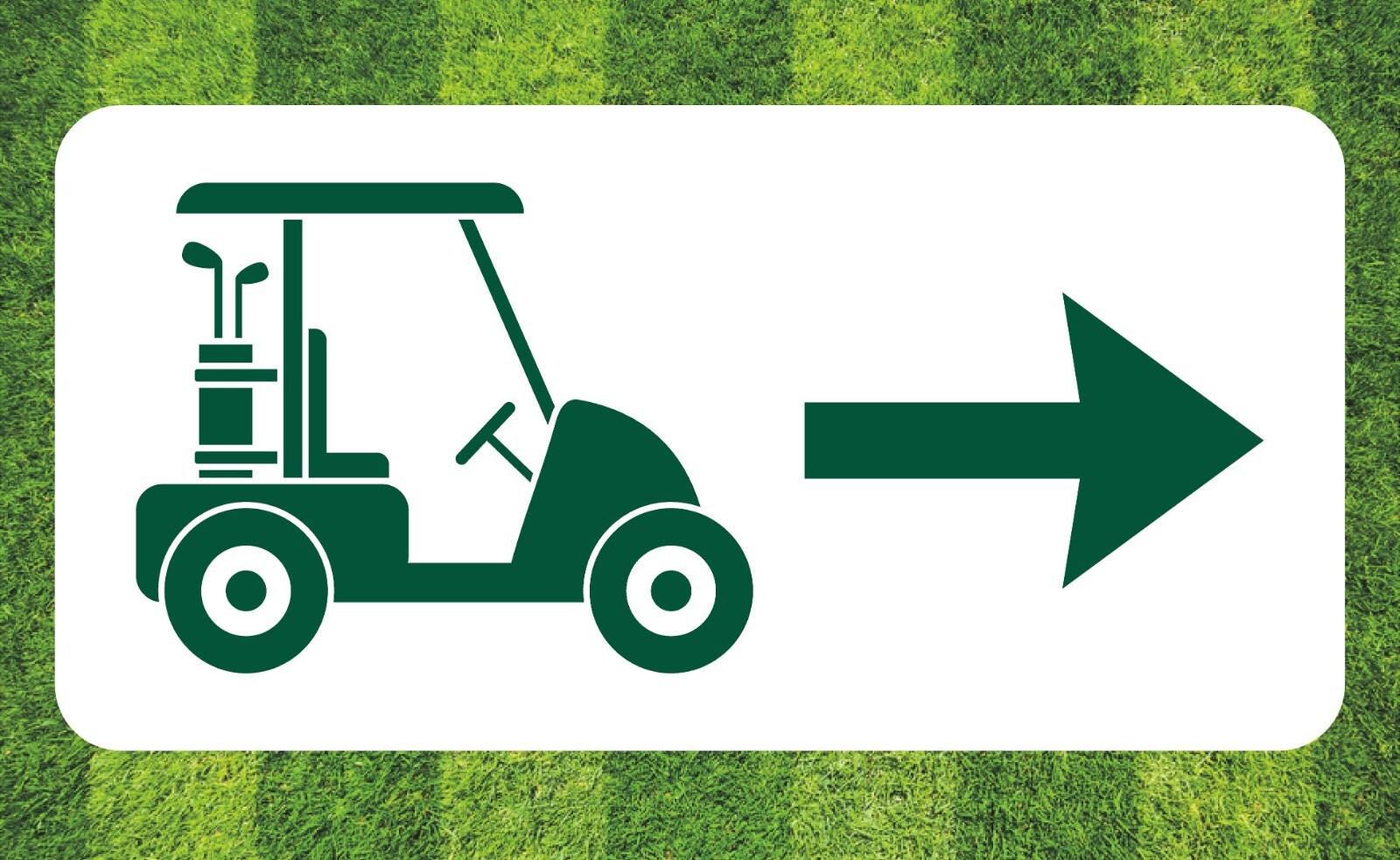 Golf Course Aluminum Right Direction Sign for Greens, Fairway & Golf ...