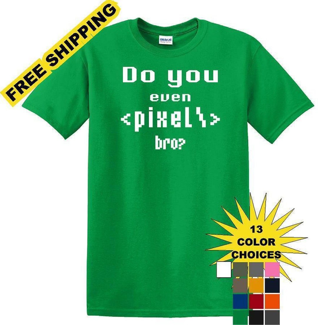 【 PROJECT】22FW★ Pixel Message T-Shirt Pixel Coding - Social Media - Funny Shirt - Short Sleeved T