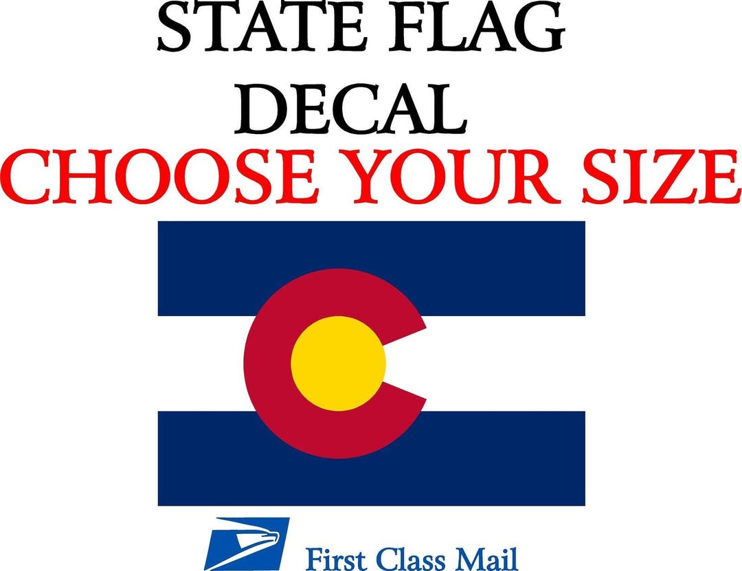 Colorado State Flag, Sticker, Decal, State Flag of Colorado 5 Yr Vinyl ...