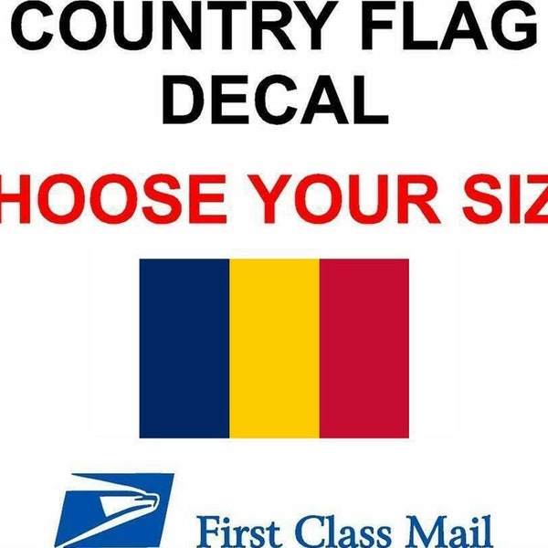 Chad Country Flag, Sticker, Decal, 5Yr Vinyl, Country Flag Of Chad