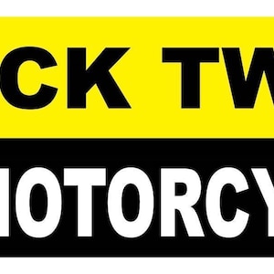 Sprawdź 2X Dwa razy dla motocykli Naklejka na zderzak/naklejka 3X9