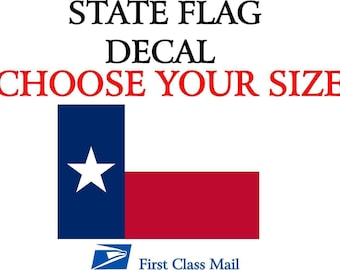 Texas State Flag, Sticker, Decal, 5 Yr Vinyl