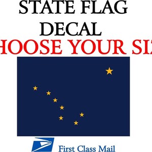 Alaska State Flag, Sticker, Decal, State Flag Of Alaska 5 Yr Vinyl
