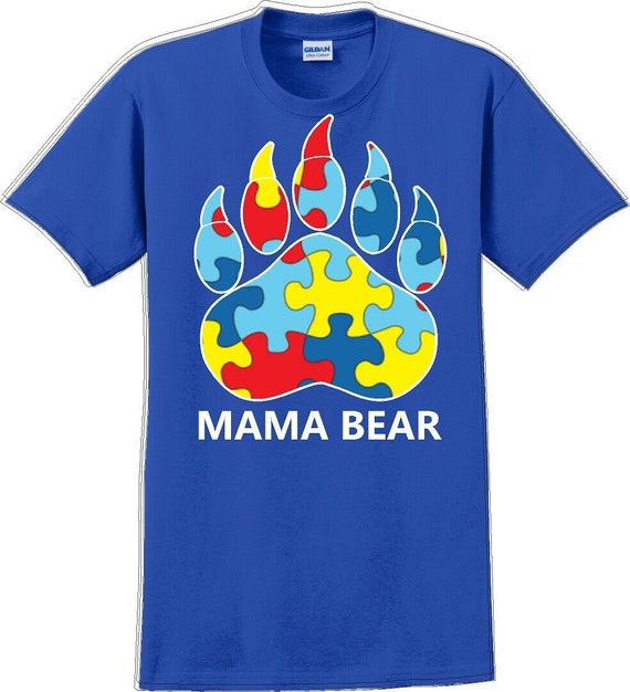 Autism Awareness Mama Bear T-Shirt - JC - image 3