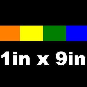1X9 Gay Pride Rainbow Flag Car Vinyl Decal Outdoor Window Car Sticker LGBT, PR1