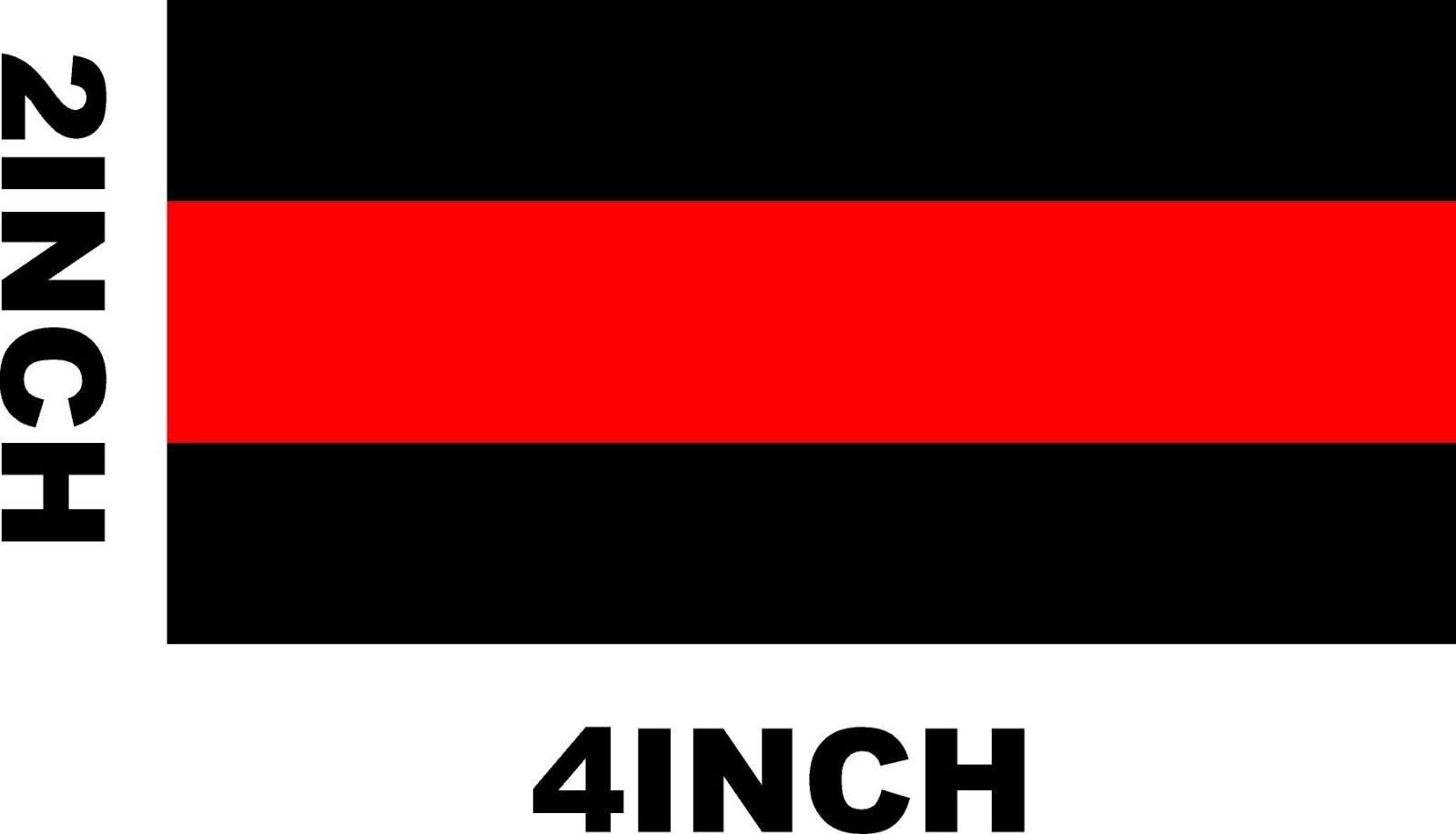 Multi Red Line Sticker Us Made Reflective Thin Red Line Sticker Decal Firefighter Support Fop ...