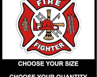 WIT/ROOD Vinyl Sticker Brandweer Maltezer Kruis Brandweersticker REFLECTEREND