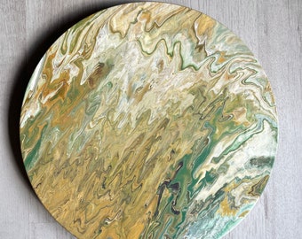 Plateau tournant | Disque de présentation | Acrylique | Sable Or Vert