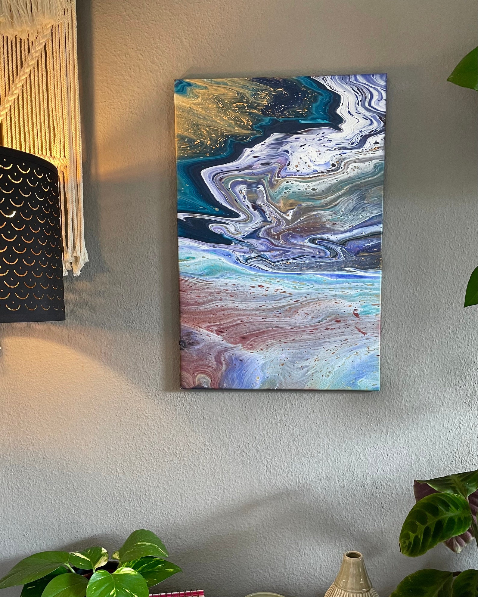 Acryl Bild Pastellfarben UniversumMeeresbild 40 x 60 cm Etsy