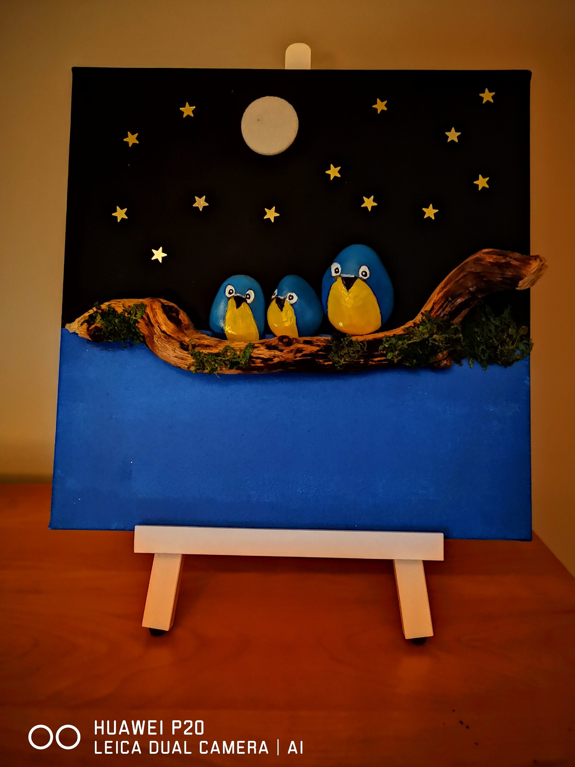 La Famille Mésange Au Clair de Lune .