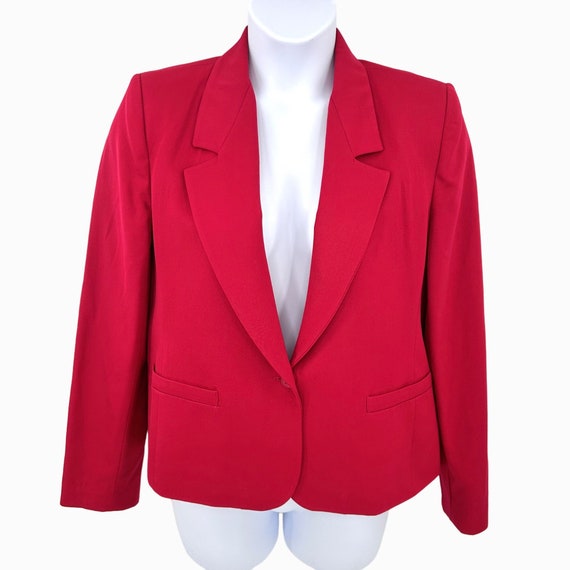 Vintage JOHN MEYER Red Wool BLAZER Jacket - 16