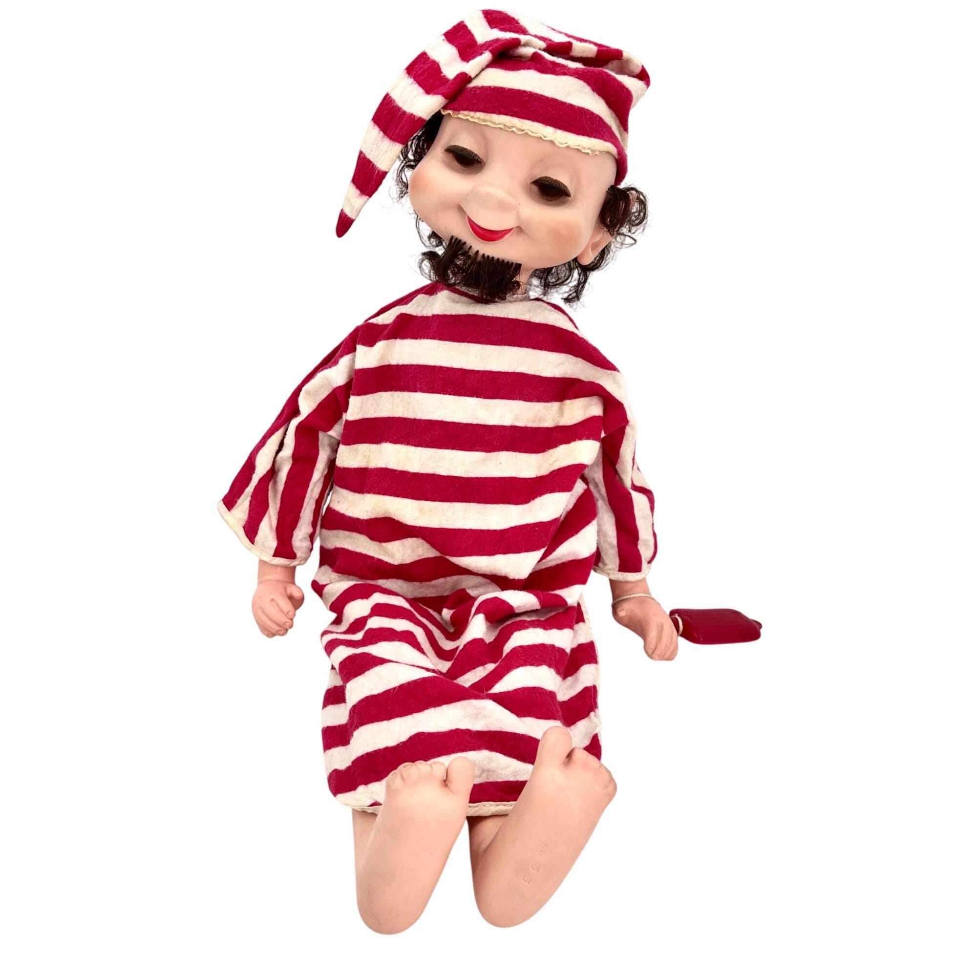 Vtg ZACK THE SACK Whimsie 1960 Amer Doll W/ Pjs Cap Hot Water