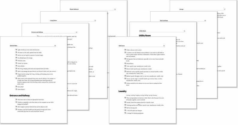 New Home Construction Checklist – Building Planner – 43 Pages - Etsy
