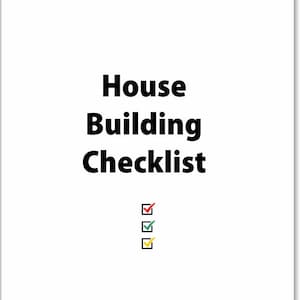 New Home Construction Checklist – Building Planner – 43 Pages - Etsy