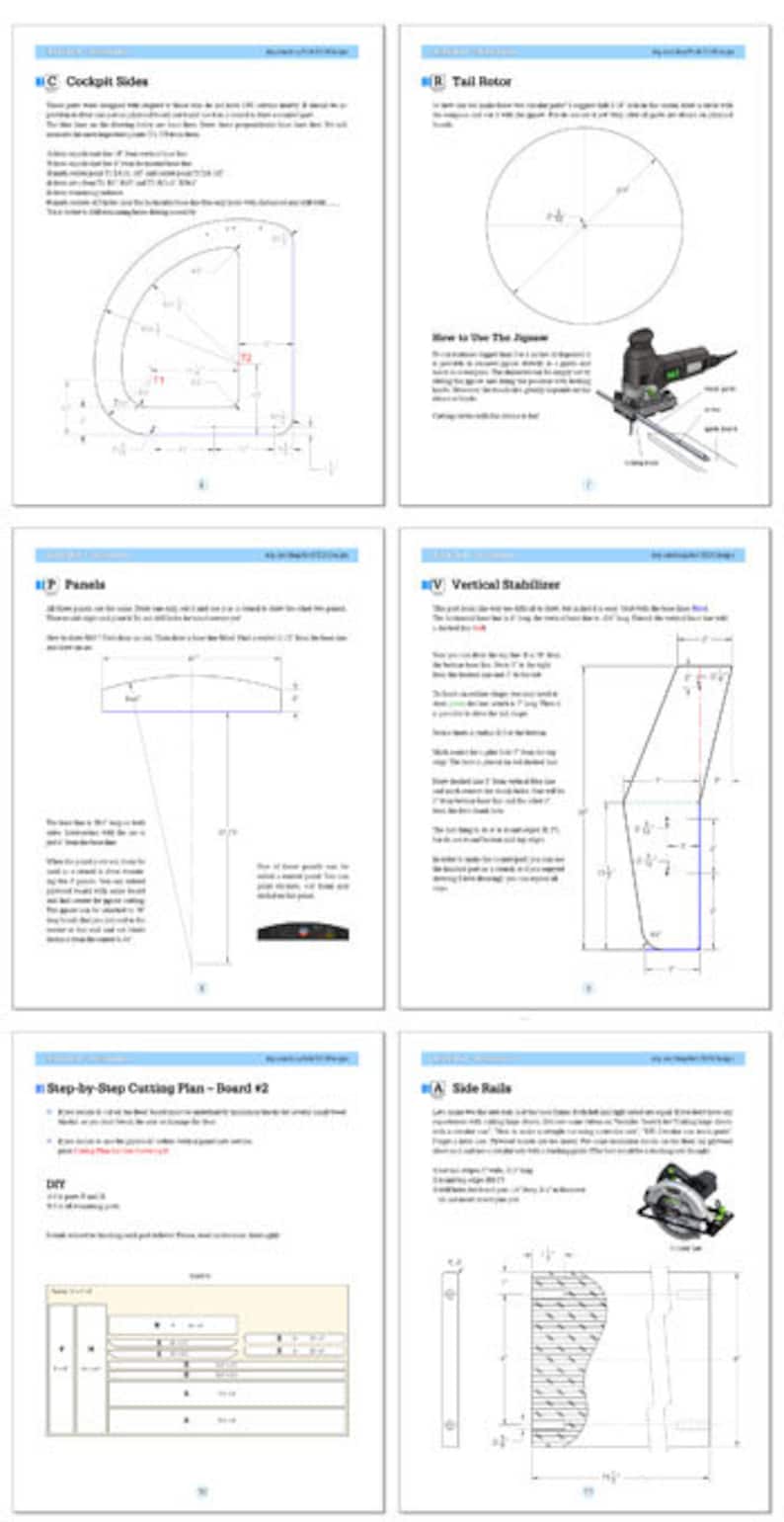 DIY Helicopter Toddler Bed Frame Plans PDF download, Boy Bed Construction Plan image 3