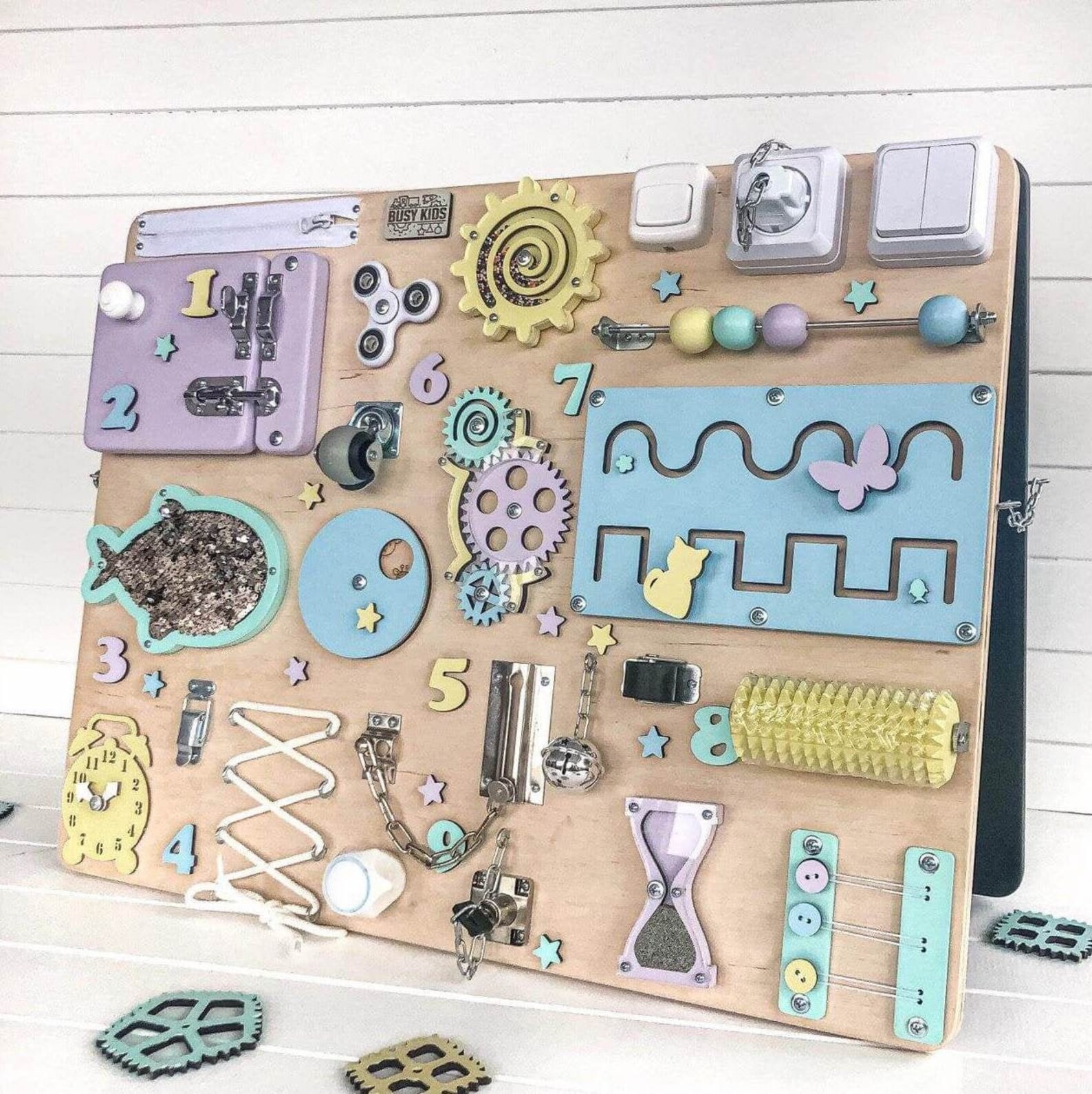 Sensory Board ToddlerActivity BoardMontessori Wooden Etsy