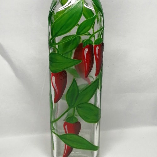 Olive Oil Bottle / Oil Dispenser Hand Painted choice of 2 Etsy UK