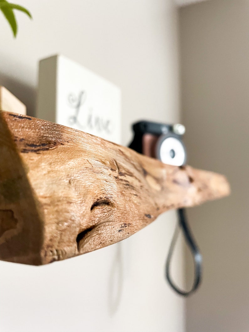 Rustic Live Edge Floating Shelf/shelves Pantry Shelves Etsy