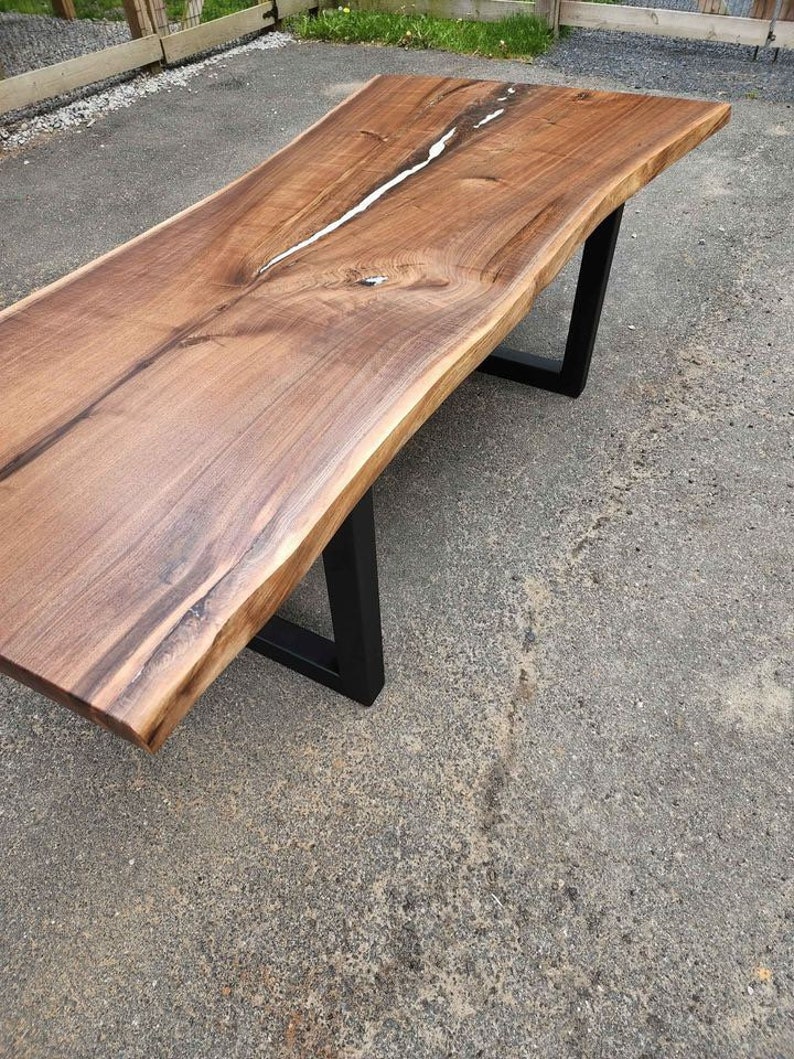 Live Edge Dining Room Table American Black Walnut Live Edge Etsy