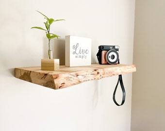 Rustic Live Edge Floating Shelf/shelves | Pantry shelves | Bathroom & Kitchen Shelf/shelves | Book Shelf | Wood Shelf Shelves |