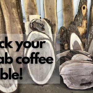 Live Edge Round Walnut Coffee Table | Black Walnut | Farmhouse Coffee Table | Modern Contemporary | Wood Coffee Table