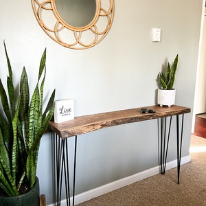 Live Edge Console Table Hallway Table Sofa Table Entry Foyer Table ...