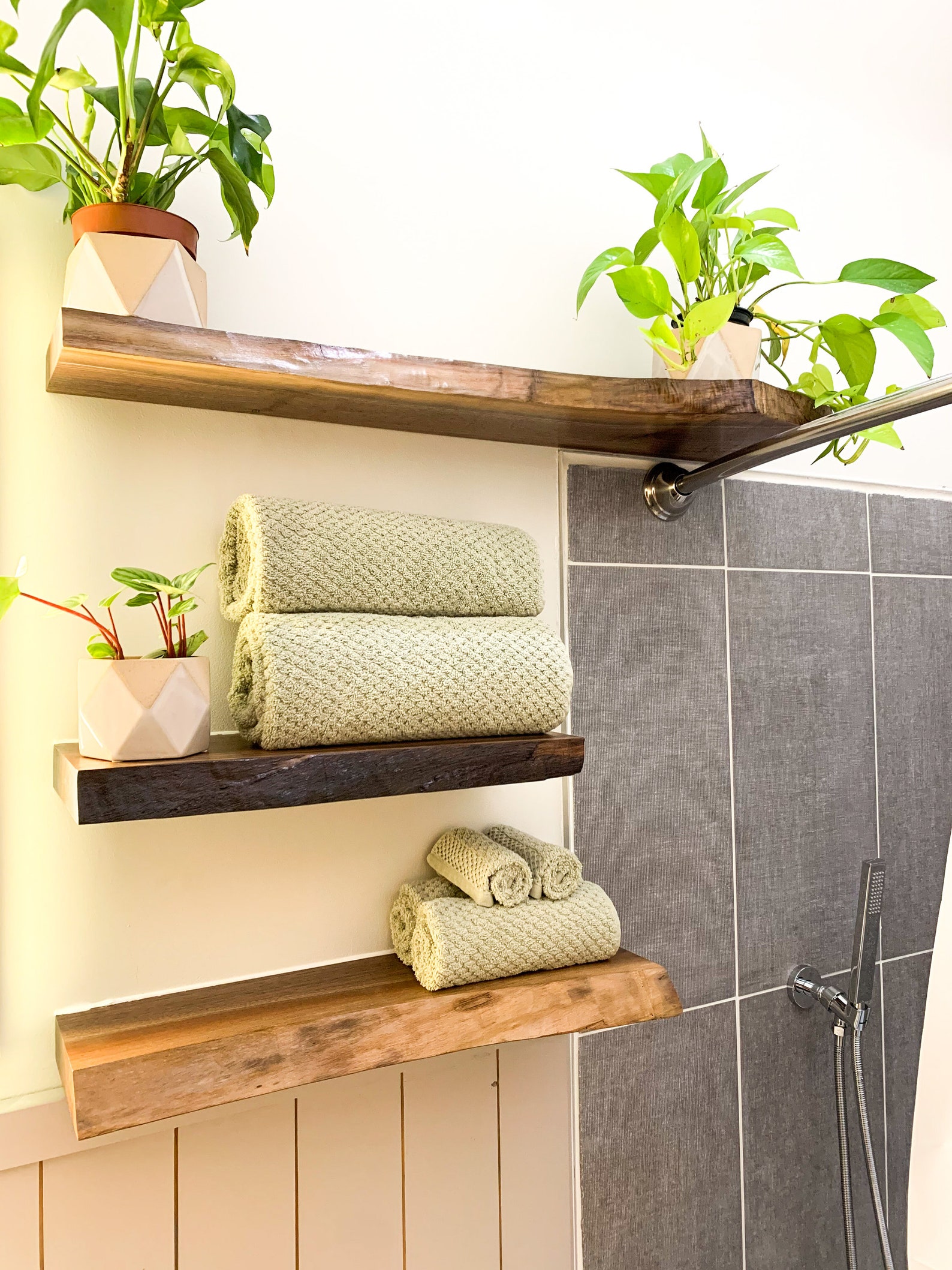 Rustic Live Edge Floating Shelf/shelves Bathroom & Kitchen | Etsy