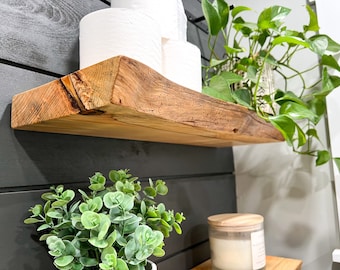 Rustic Live Edge Floating Shelf/shelves | Pantry shelves | Bathroom & Kitchen Shelf/shelves | Book Shelf | Wood Shelf Shelves |