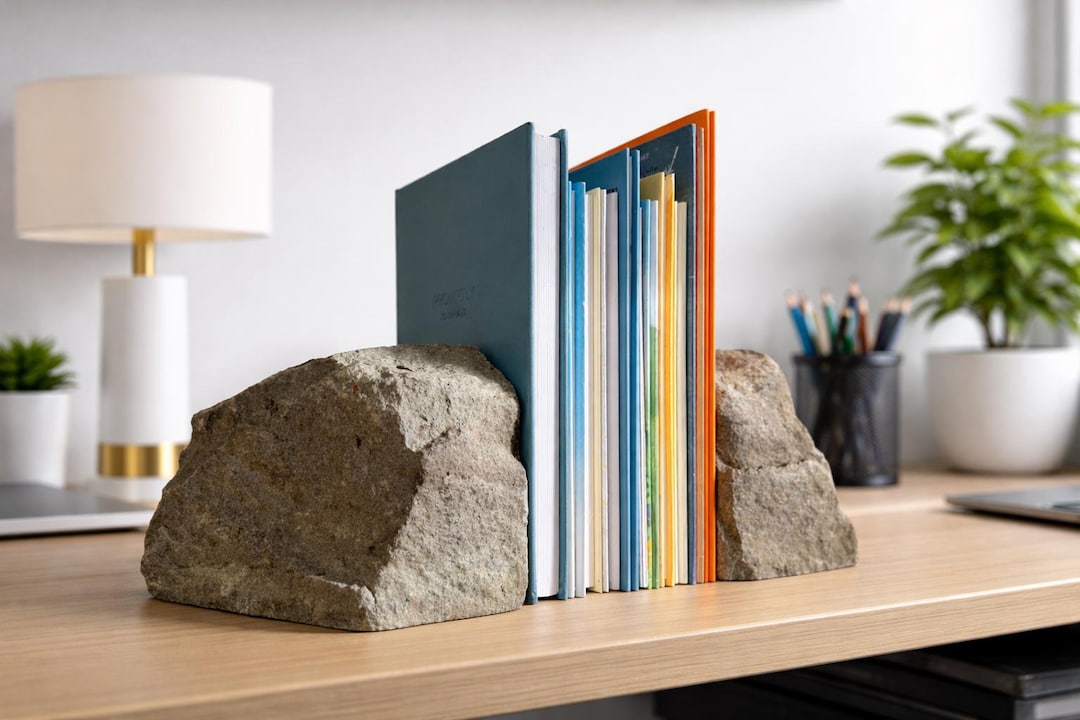 天然石　ブックエンド/ Natural stone bookends Real Natural Stone Book Ends – Hand Picked for Timeless Style - Etsy