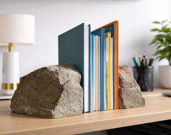 Real Natural Stone Book Ends – Hand Picked for Timeless Style