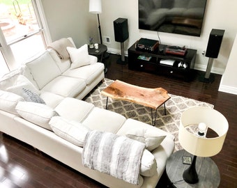 Live Edge Wood Coffee Table | Black Walnut | Farmhouse Coffee Table | Modern Contemporary | Wood Coffee Table