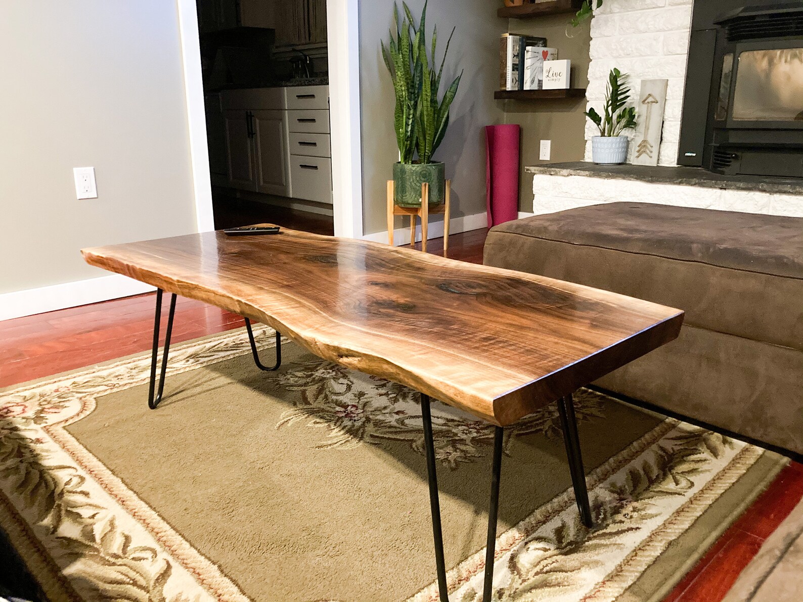 Live Edge Wood Coffee Table Black Walnut Photo Inspiration