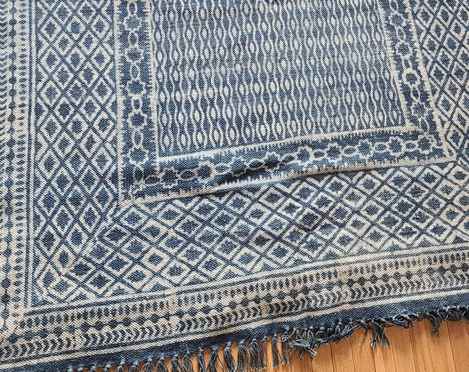 Indigo Rug, Handmade Rug, Gifts, Outdoor Rugs, Patio Rugs, Washable ...