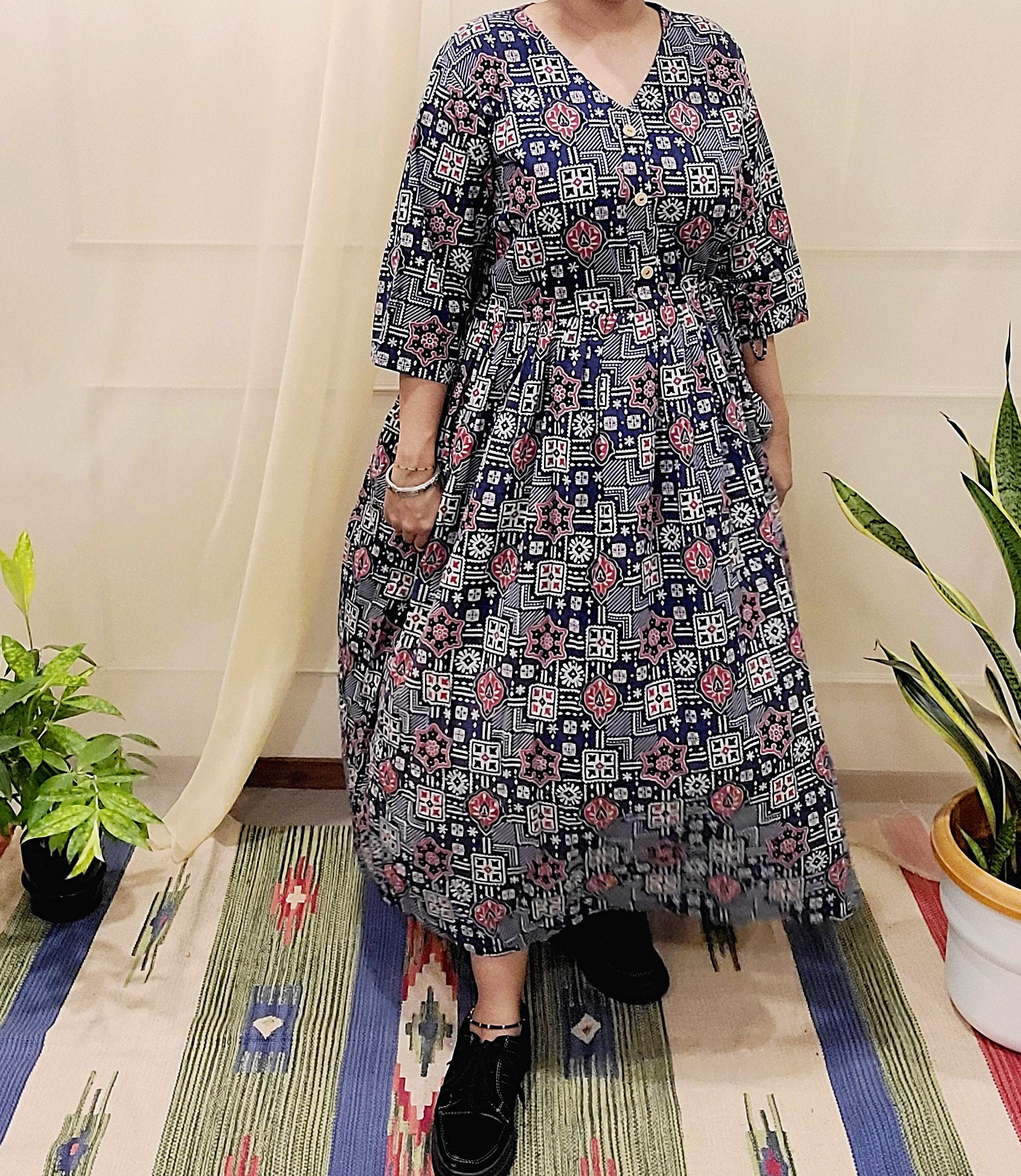 Jurk met touwtjes aan de zijkant Etsy Nederland