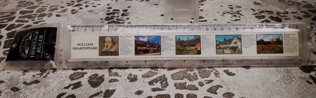 The Tower Mint Heritage 30cm Ruler: William Shakespeare 01 - Etsy