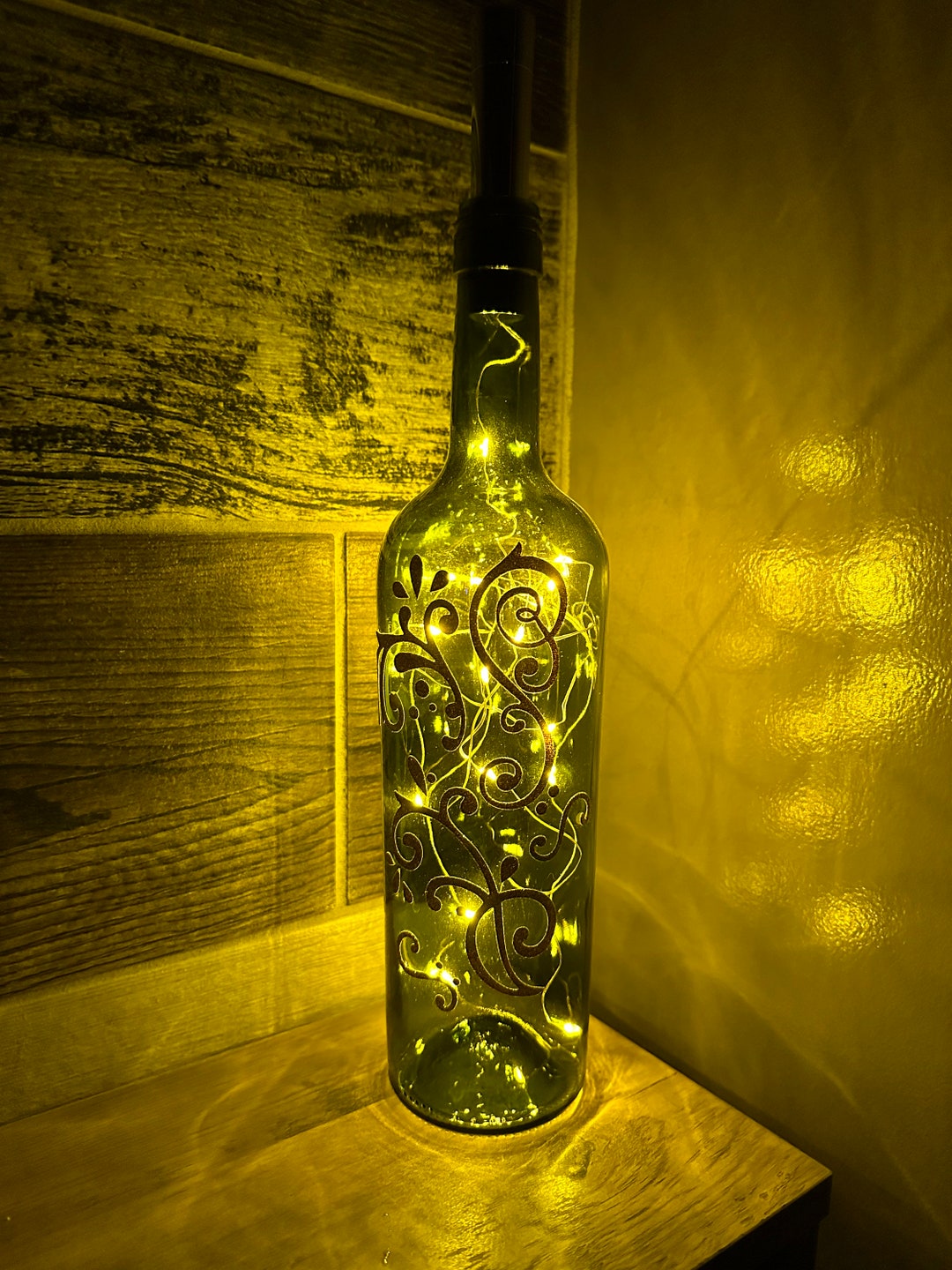Holiday Light up Bottle Etsy