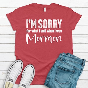 When I was Mormon Tee, Exmo Tee, Exmo Shirts, When I was Mormon, Ex-Mormon Shop, Ex-Mormon Tees, Tapir T-Shirts, Novelty Tees, Ex-Religious
