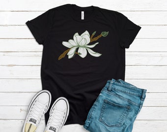 Magnolia Graphic Tee, Simple Floral Graphic Tee, Floral Graphic Tee, Floral Shirt, Summer Shirt, Spring Shirt, Spring Graphic Tee